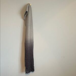 Long Ombré Gray and Black Scarf